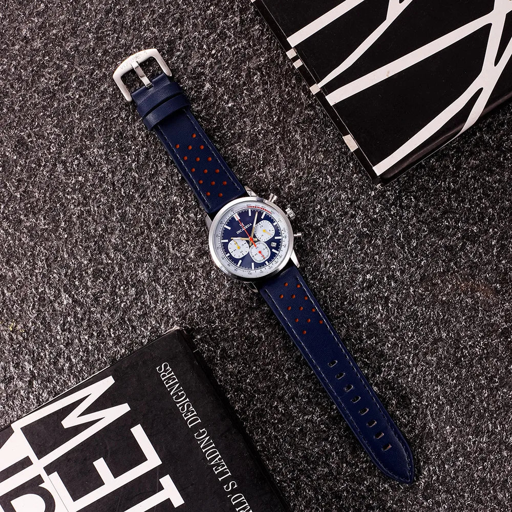 Couple Leather Watch Hot Sale Luminous Chronograph Quartz Multifunctional Fashion Sports with Qualification