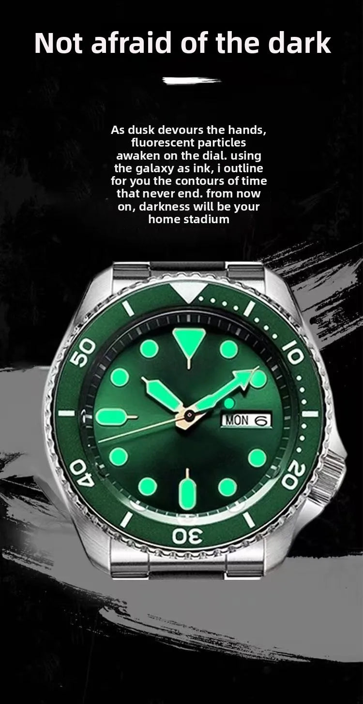 new men's quartz watch fashion classic business men's watch quartz watch men's luminous calendar steel belt watch