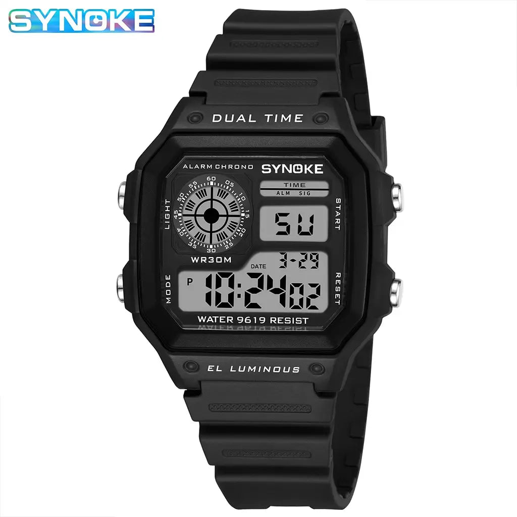SYNOKE Military Digital Watches Men Sports Luminous Chronograph Waterproof Male Electronic Wrist Watches Relogio Masculino