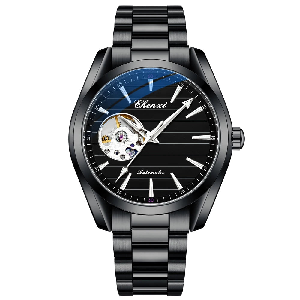 CHENXI Top Luxury Brand Men Mechanical Wristwatch Automatic Watch Men Business Stainless Steel Waterproof Watches