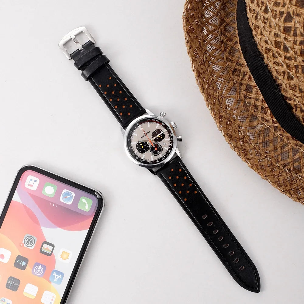 Couple Leather Watch Hot Sale Luminous Chronograph Quartz Multifunctional Fashion Sports with Qualification