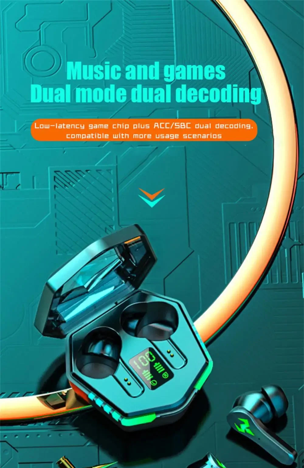 N35 Digital display Tws Audifonos Auriculares Bluetooth Wireless Headphones Earbuds Gaming In-Ear Earphones