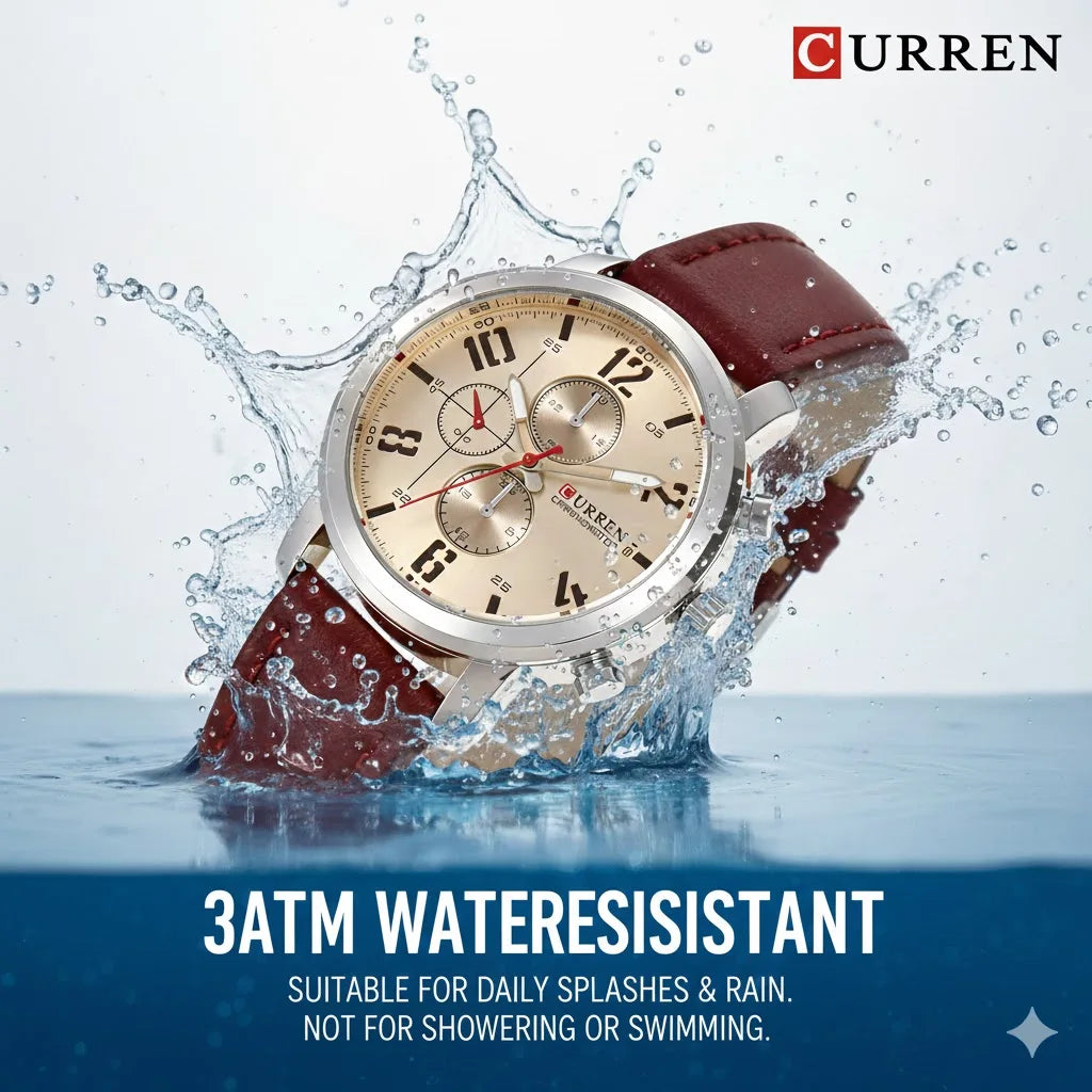 Curren 8192 8208 Sport Quartz Wristwatch Casual Fashion Waterproof Men's Big Watches Male Luminous Hands Clock Relogio Masculino