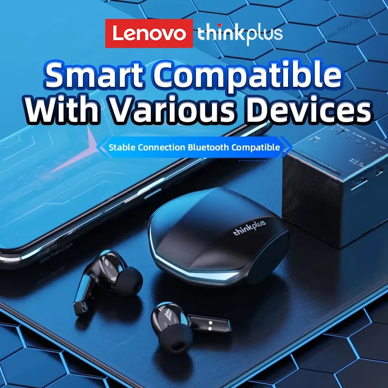 Choice Lenovo GM2 Pro TWS Wireless Headphones Earphone Bluetooth-compatible 5.3 Waterproof Sport Headset with Mic Long Endurance