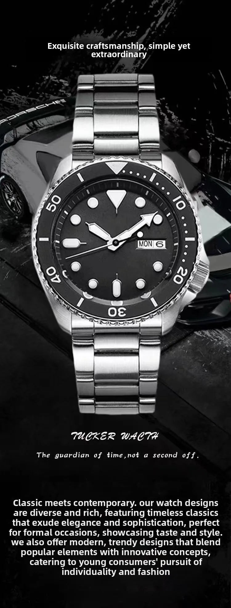 new men's quartz watch fashion classic business men's watch quartz watch men's luminous calendar steel belt watch