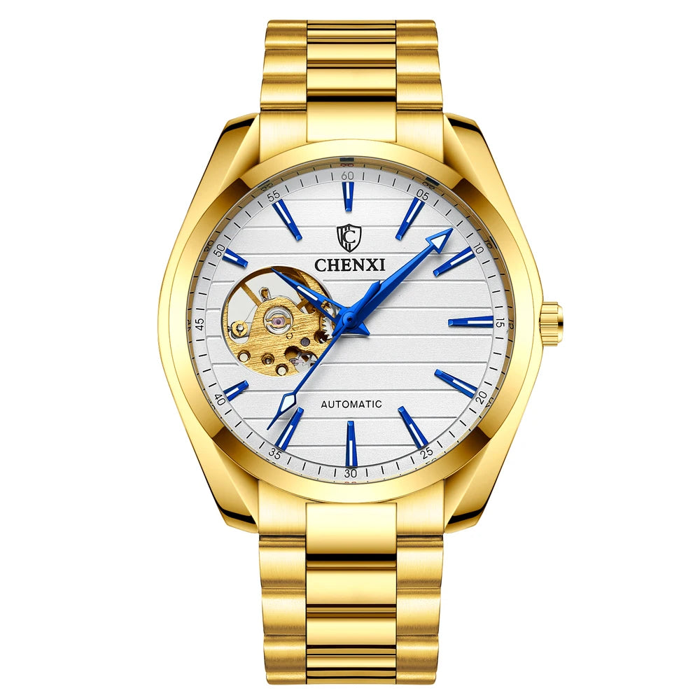 CHENXI Top Luxury Brand Men Mechanical Wristwatch Automatic Watch Men Business Stainless Steel Waterproof Watches