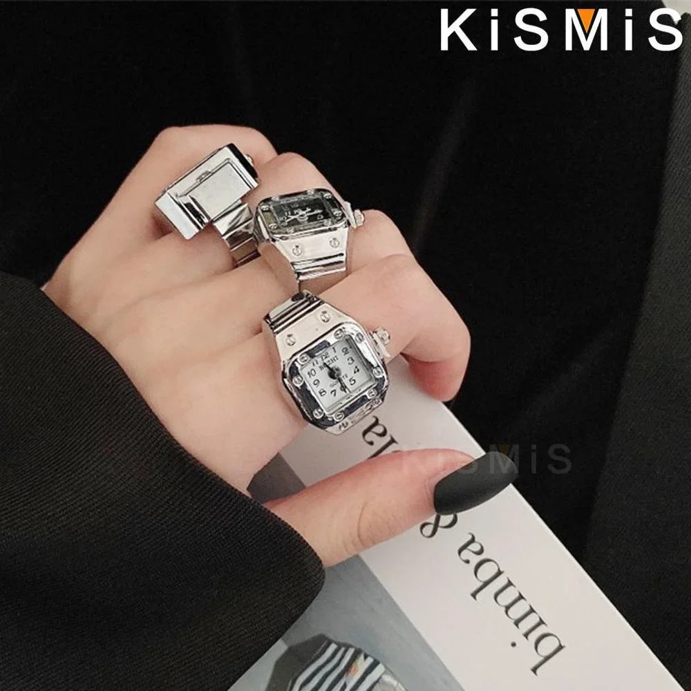 Men Women Punk Style Square Round Quartz Couple Watches Casual Creative Gifts Electronic Watches
