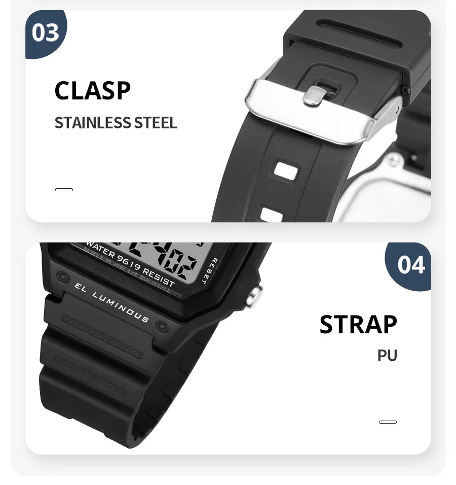 SYNOKE Military Digital Watches Men Sports Luminous Chronograph Waterproof Male Electronic Wrist Watches Relogio Masculino