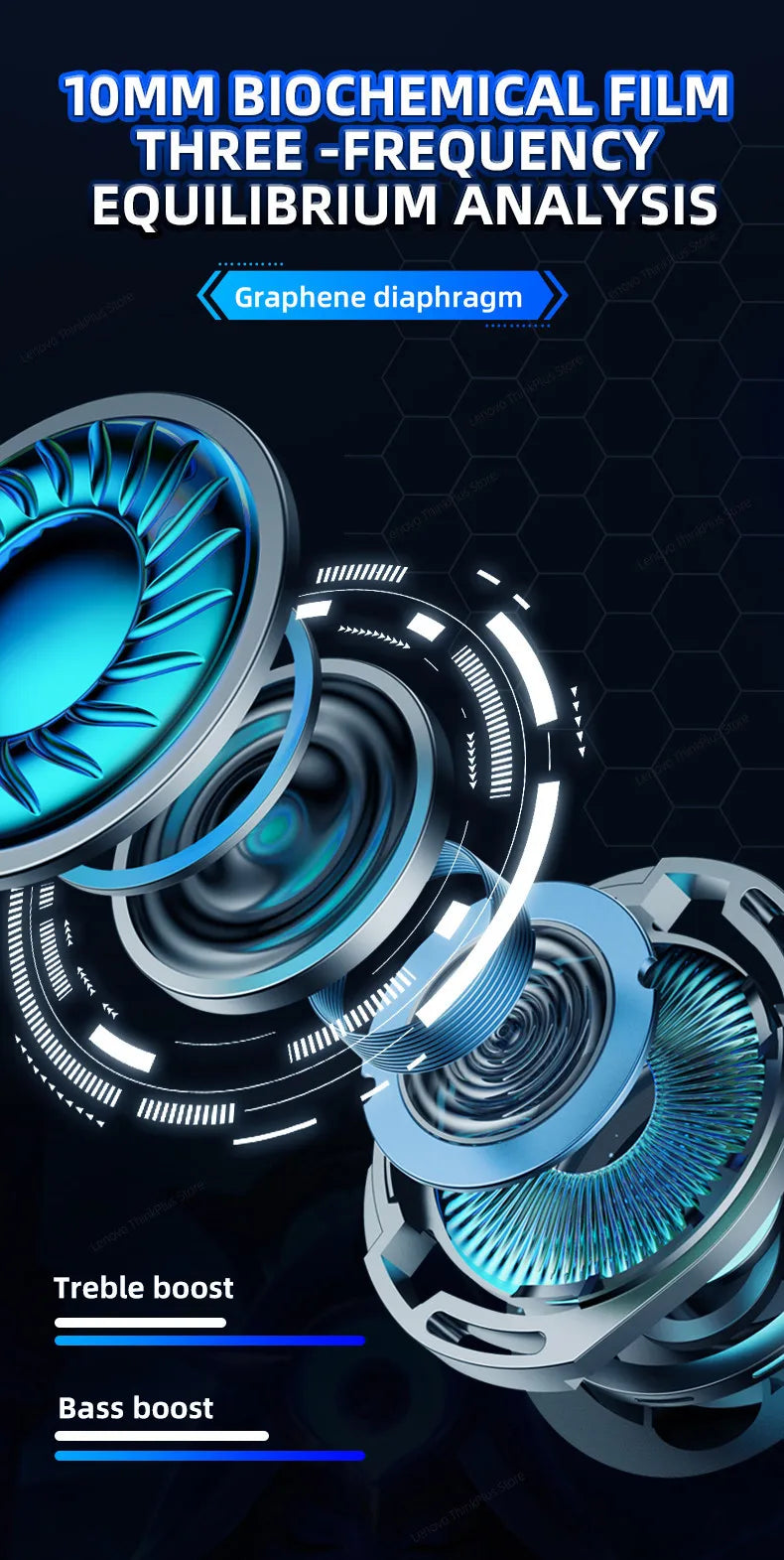 Choice Lenovo GM2 Pro TWS Wireless Headphones Earphone Bluetooth-compatible 5.3 Waterproof Sport Headset with Mic Long Endurance