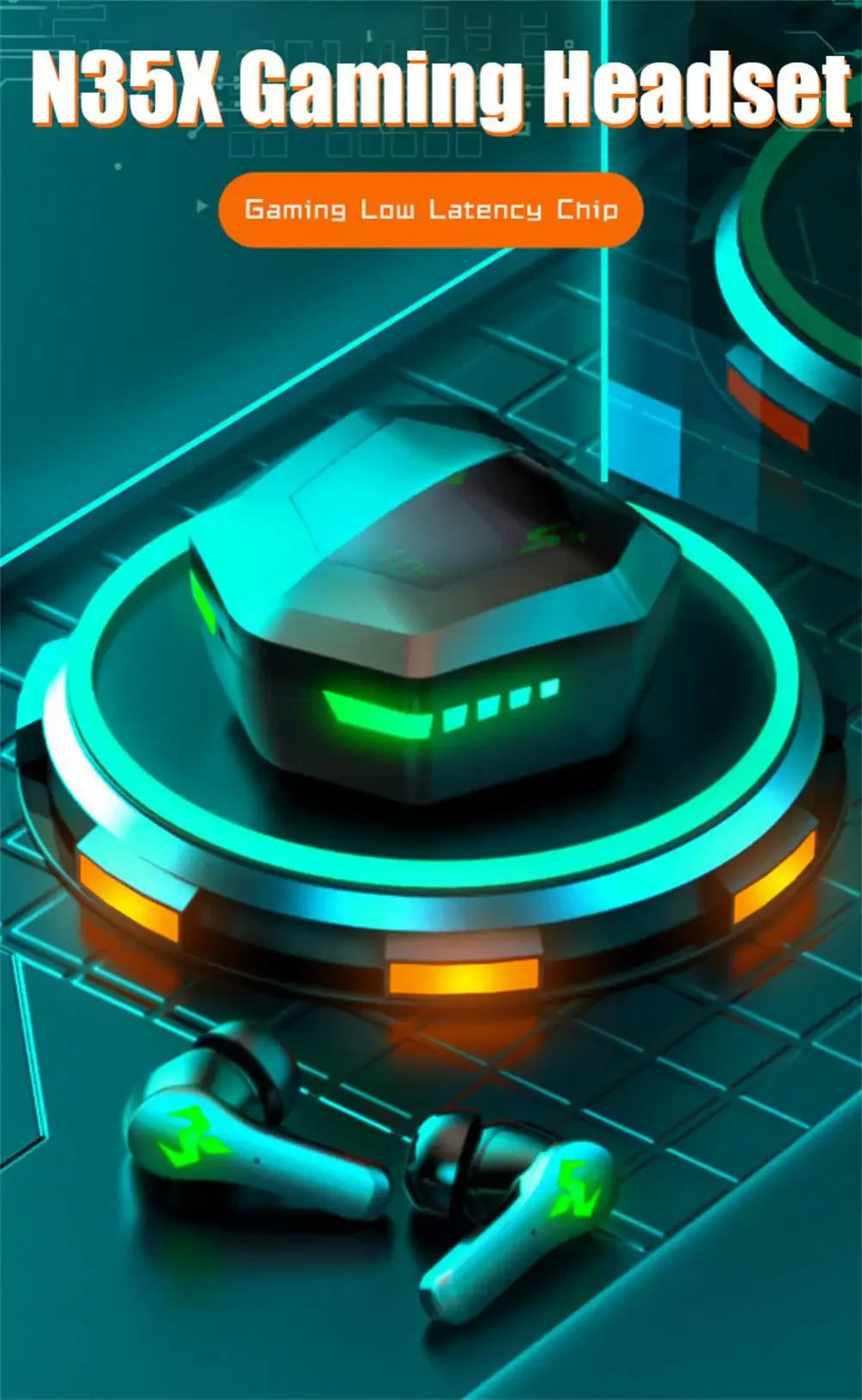 N35 Digital display Tws Audifonos Auriculares Bluetooth Wireless Headphones Earbuds Gaming In-Ear Earphones