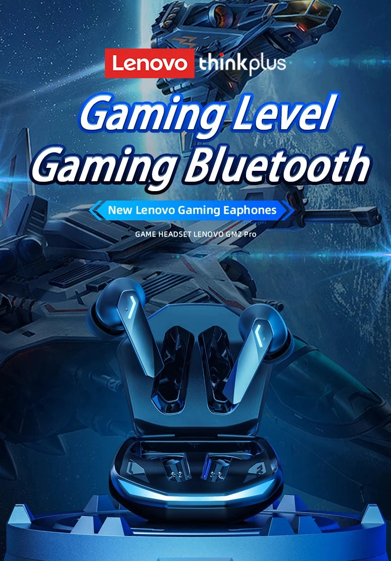 Choice Lenovo GM2 Pro TWS Wireless Headphones Earphone Bluetooth-compatible 5.3 Waterproof Sport Headset with Mic Long Endurance