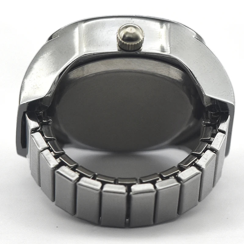 Ring Quartz Watch New Hot Sales Creative Alloy Shell Finger Square Dial Couple Men And Women